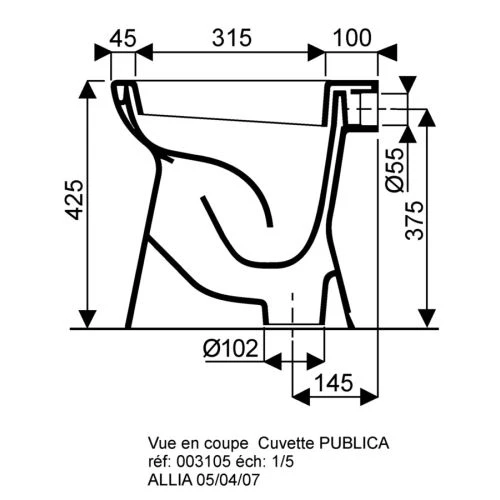 Cuvette surelevée indépendante Publica Geberit – Image 2