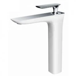 Mitigeur de lavabo AGROLIDE Hudor surélevé blanc chromé - 3 701 394 912 081