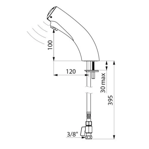 Robinet électronique TEMPOMATIC 3 Delabie – Image 2