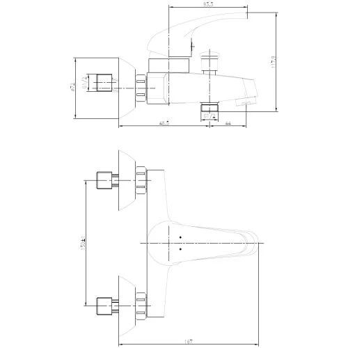 Mitigeur bain-douche mural Garis Nova – Image 2