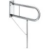 Barre de maintien rabattable Delabie avec béquille inox poli brillant - 510162P